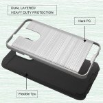 Wholesale LG Stylo 4 / Stylus 4 Armor Hybrid Case (Silver)